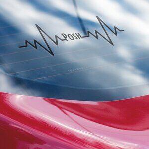 Copy - Posh Heartbeat Black Custom Design Graphic Car Decal Sticker Handmade